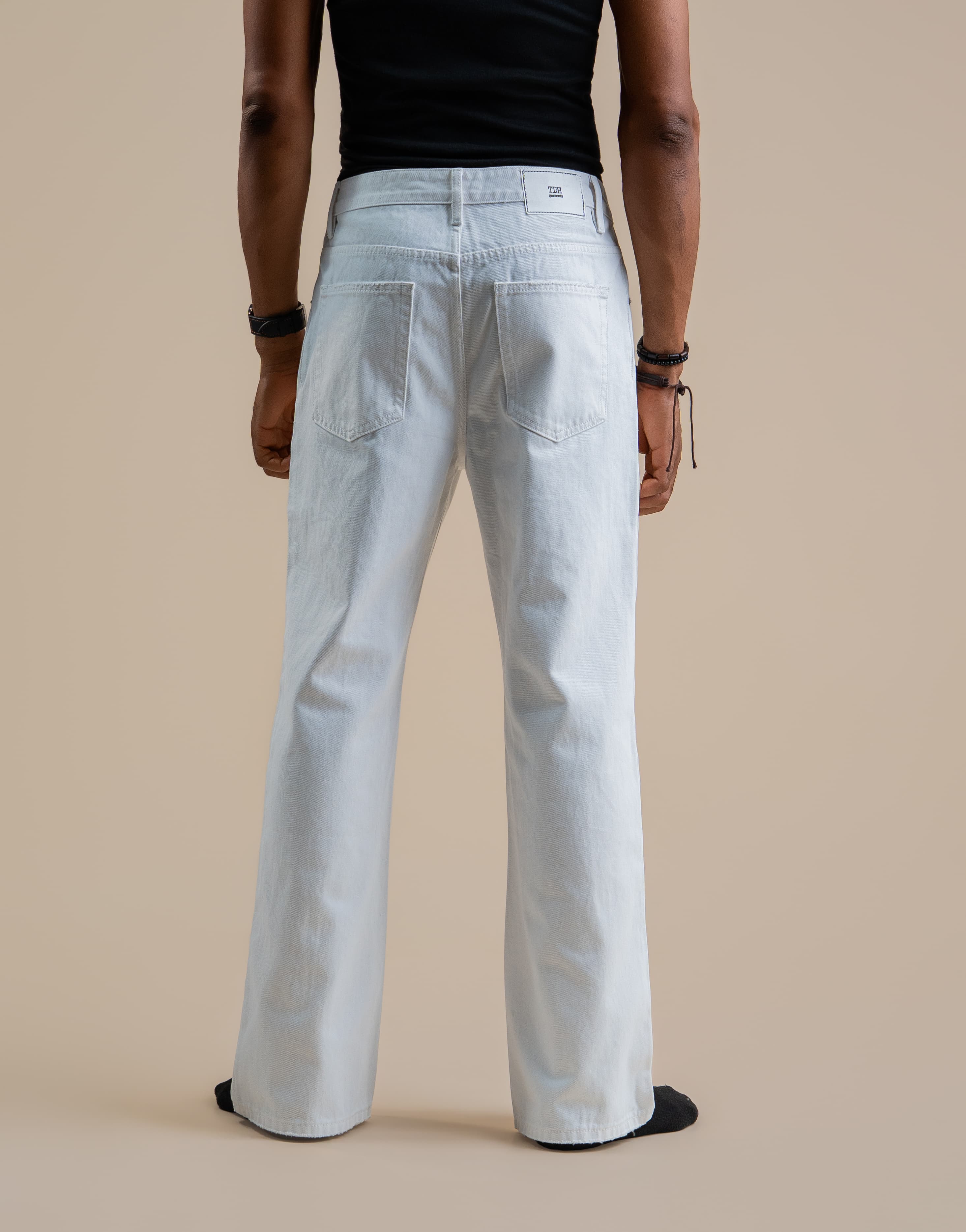 CLARK DISTRESSED WHITE DENIM - View 3