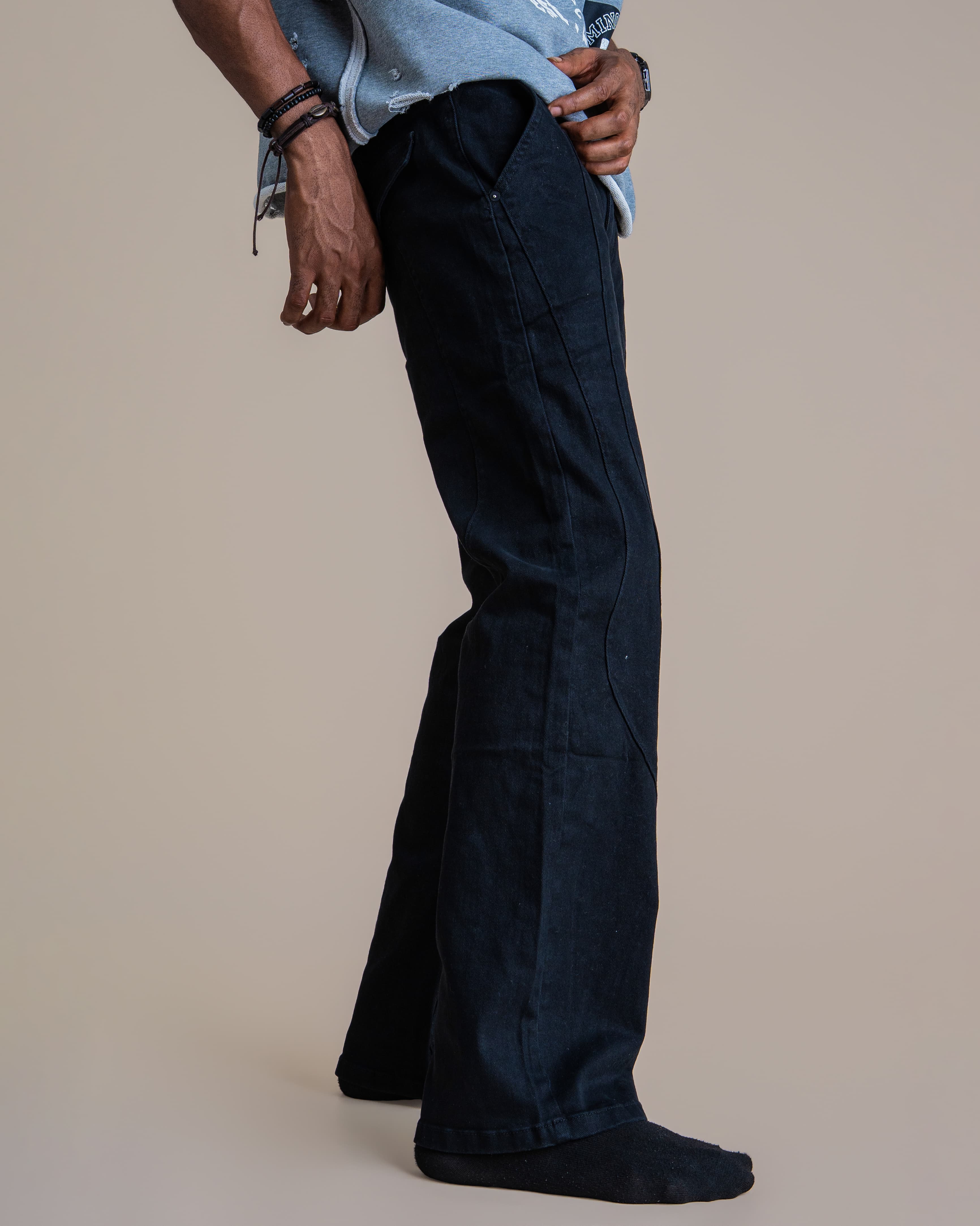WAVY DESIGNED JEANS - View 2