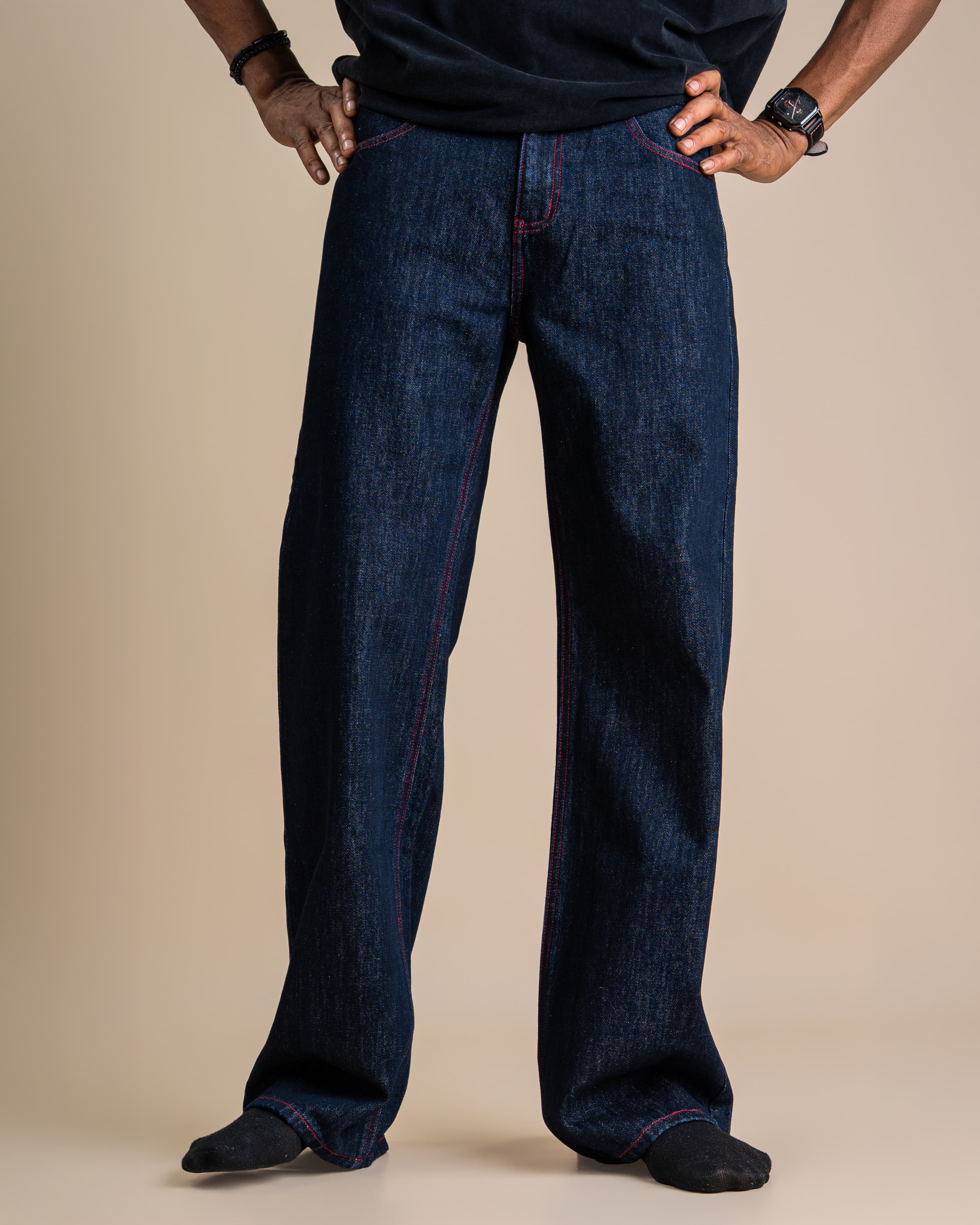 CRIMSON STITCH DENIM