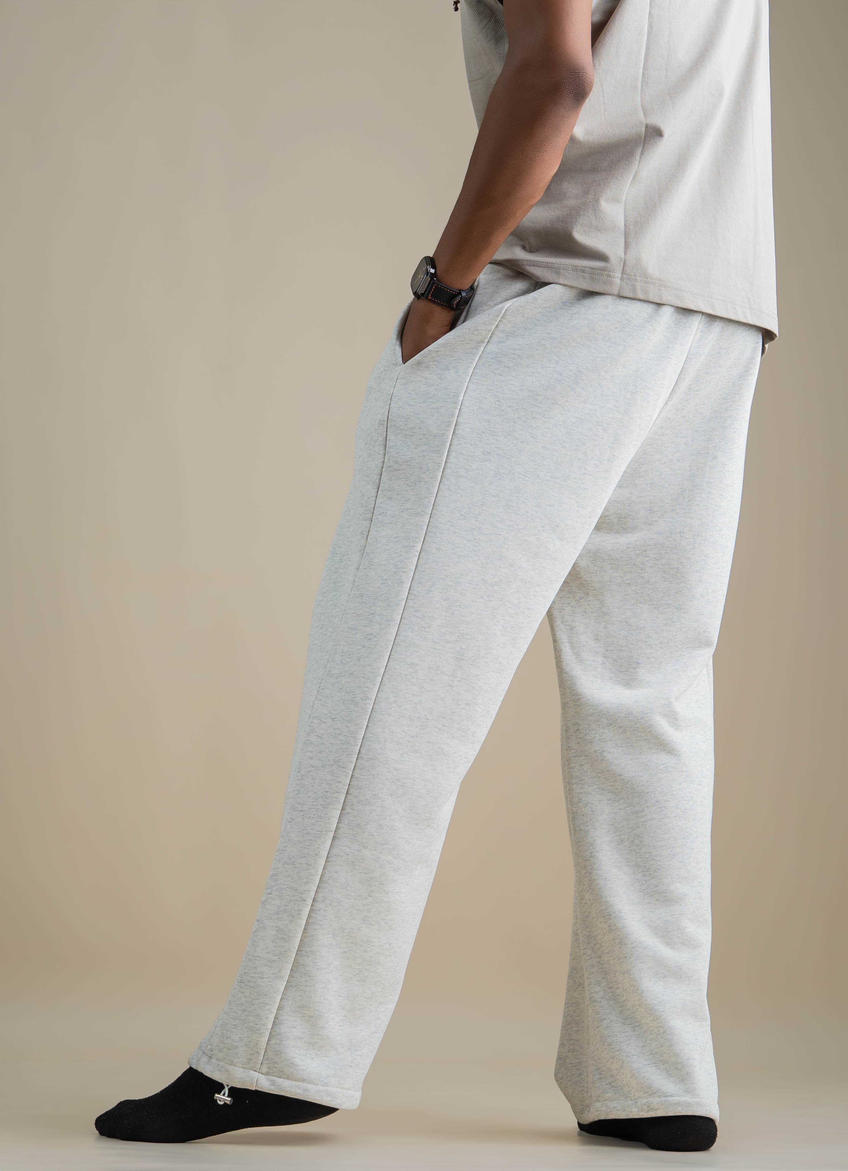 CHECK DOUBLE WAISTED PANTS - View 3