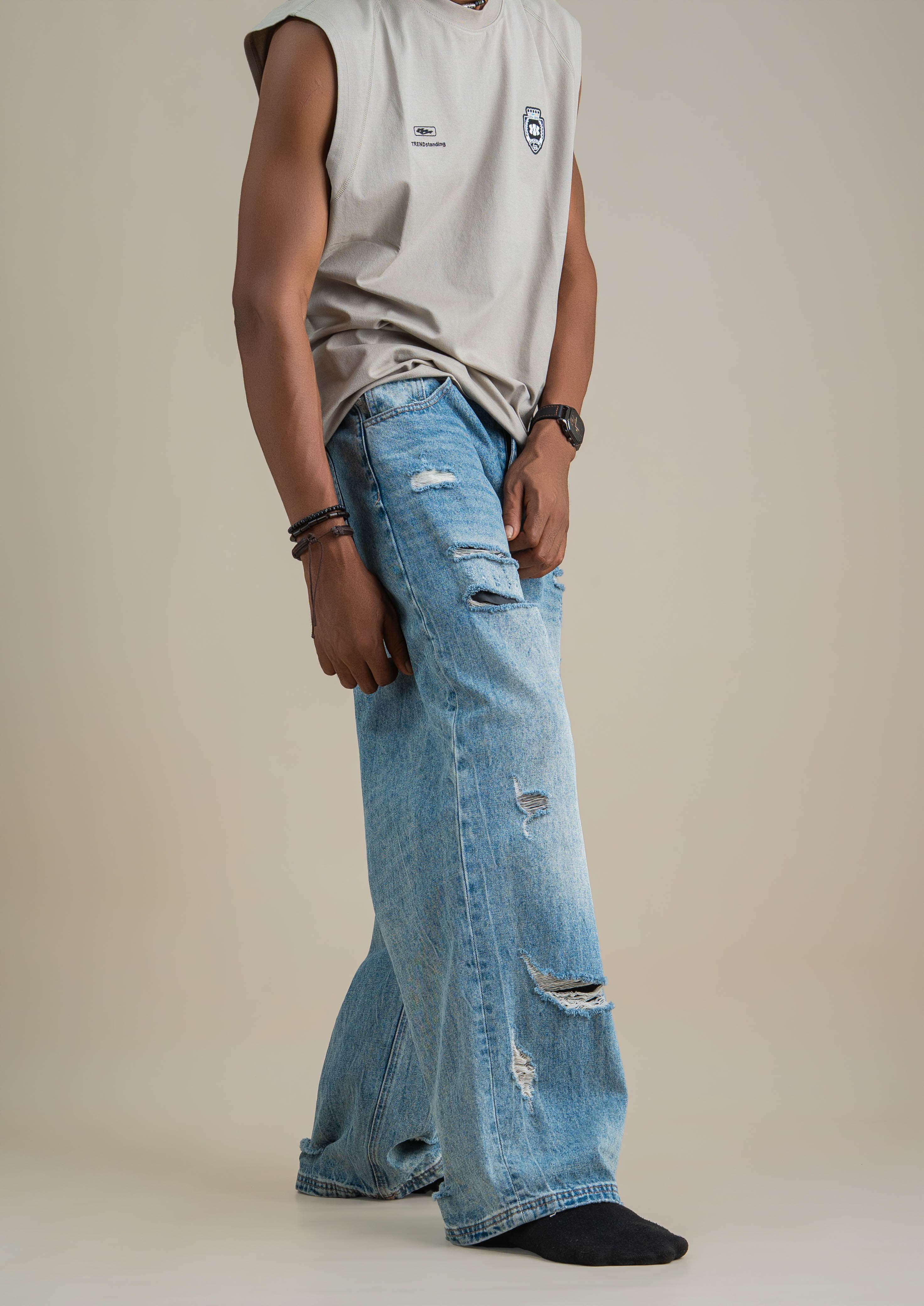 FREEDOM WF DISTRESSED DENIM - View 2