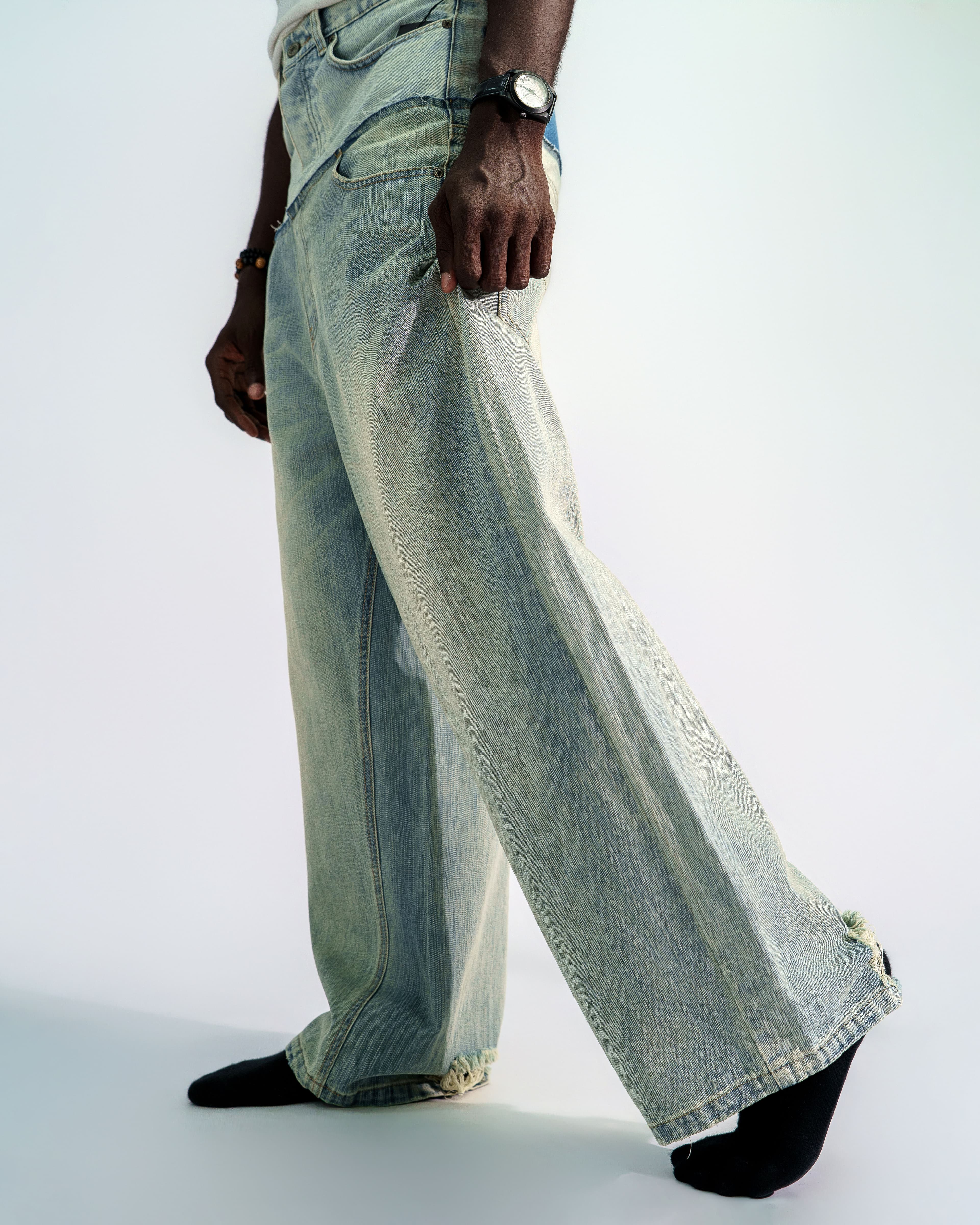 DOUBLE WAISTED JEANS - View 2