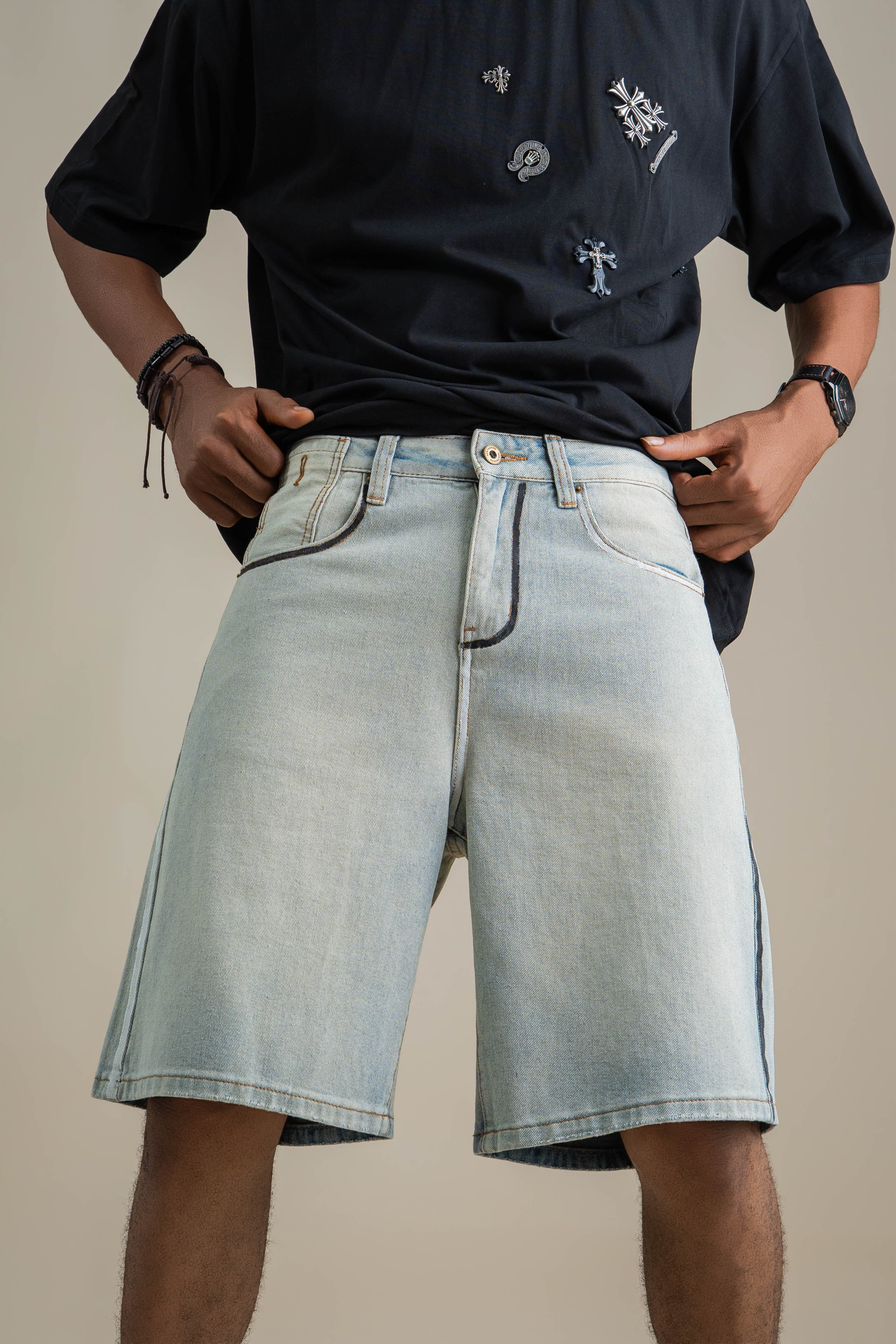SKATER DENIM SHORT - View 2