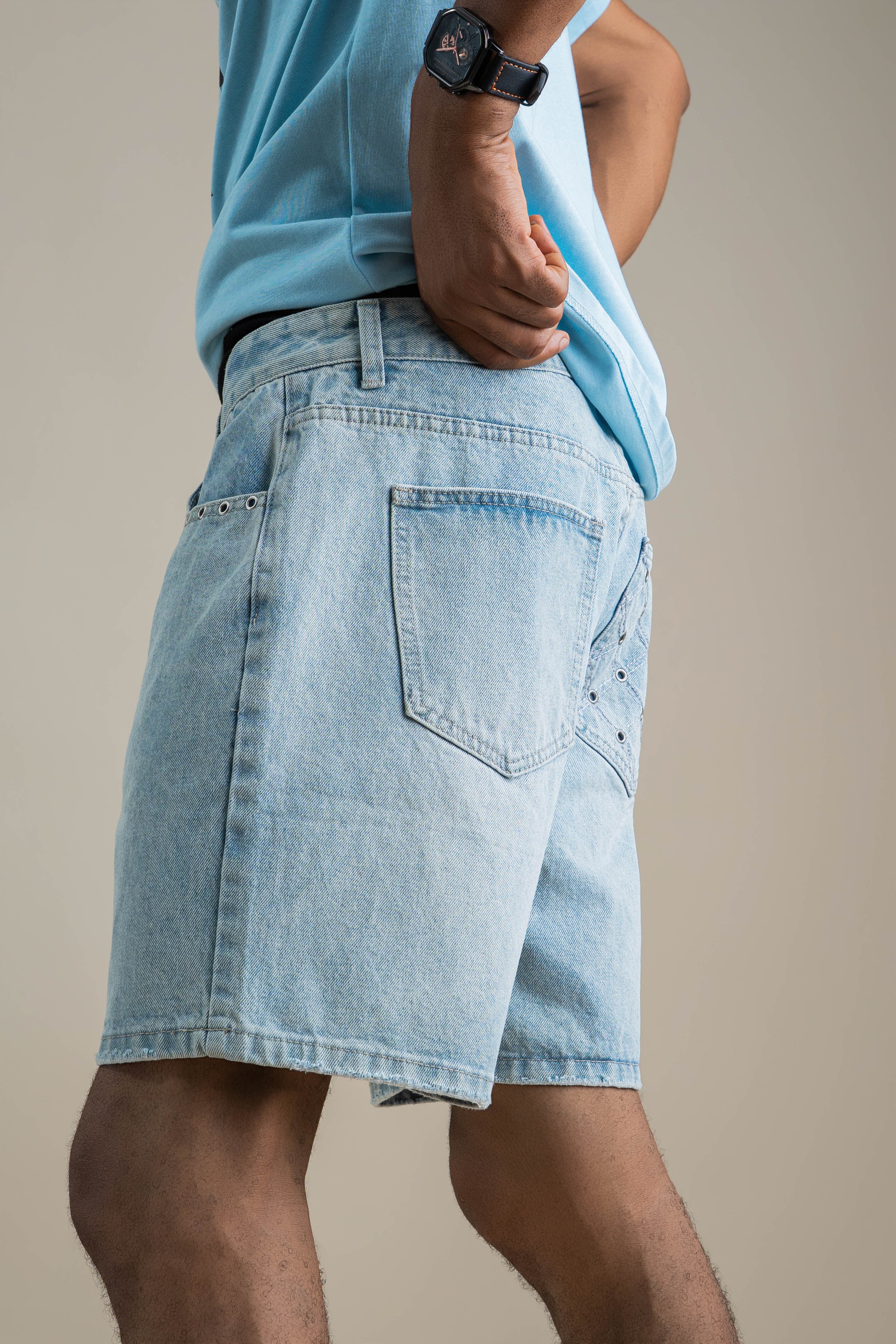 RIO HOOP DENIM SHORT - View 4