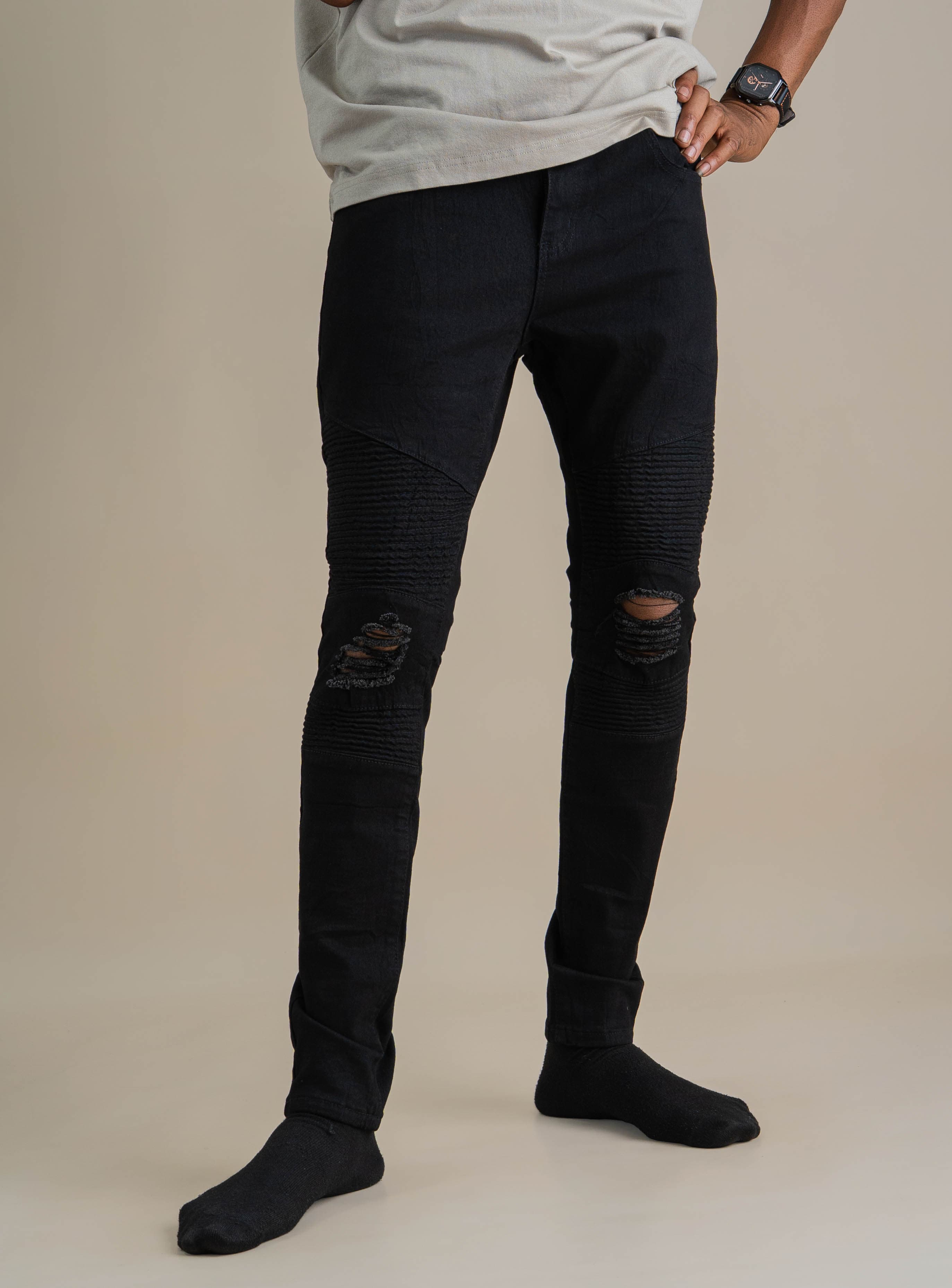 MOTO DISTRESSED SF JEANS - View 2
