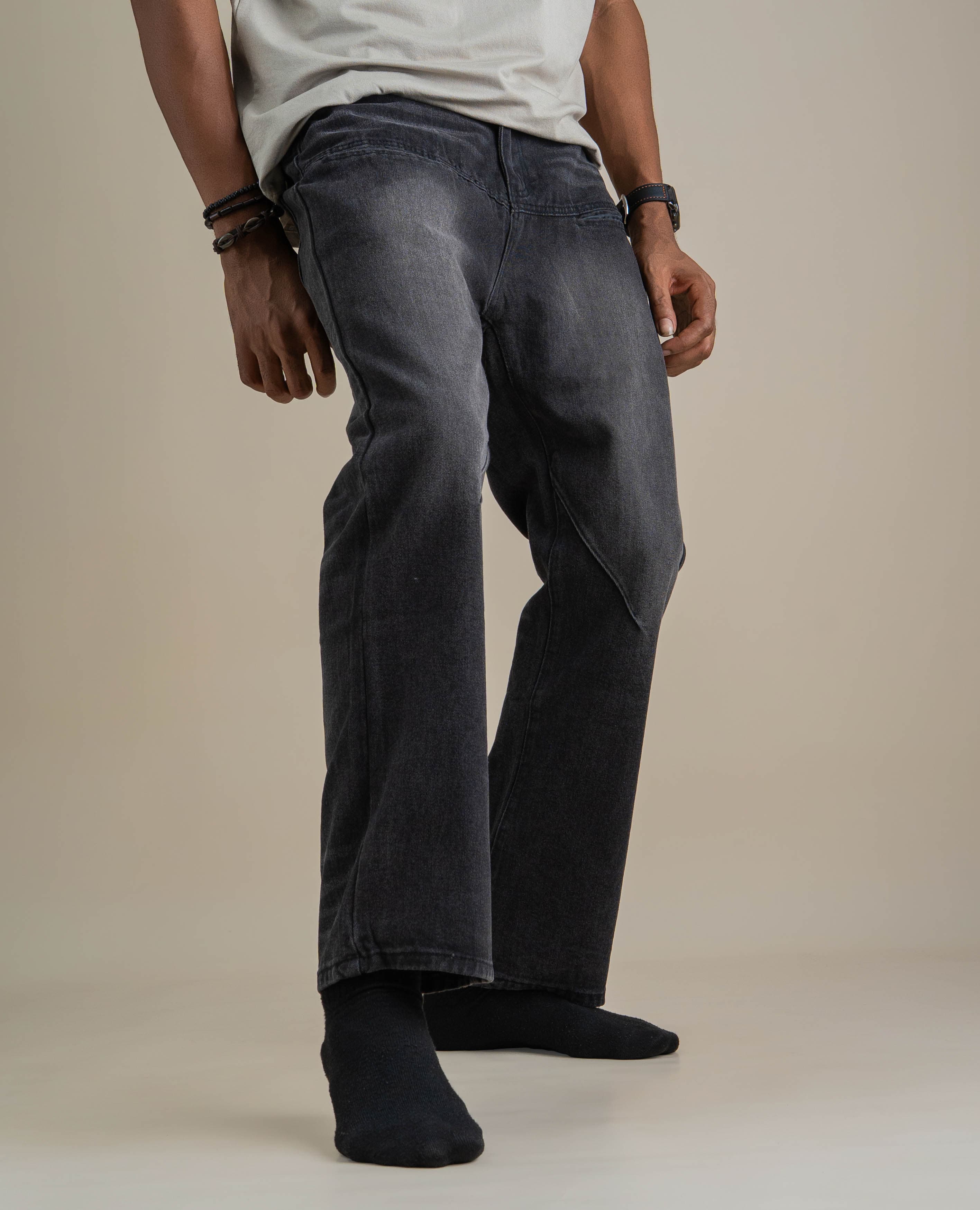 THERMAL BLACK JEANS