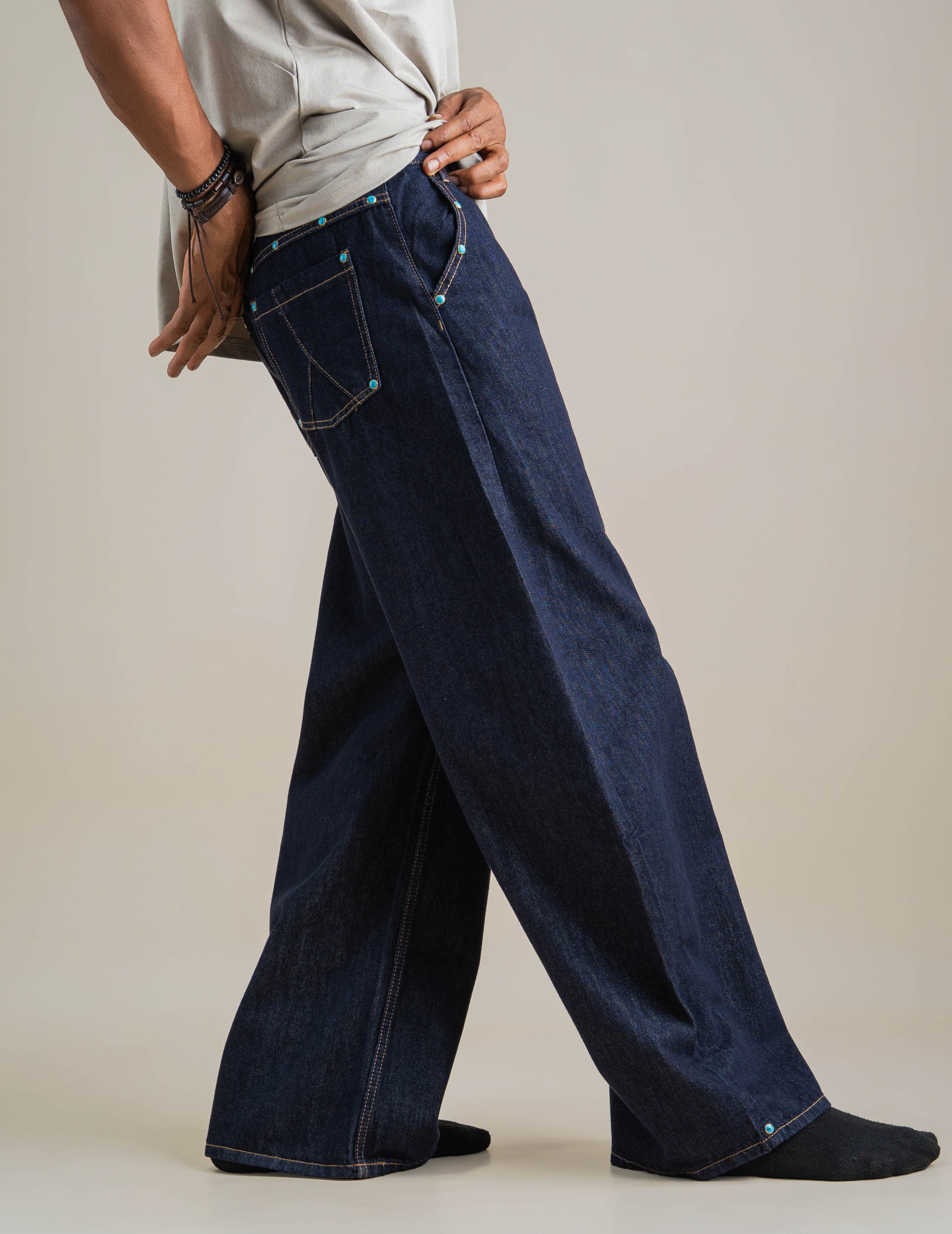 RIVET BARREL JEANS - View 4