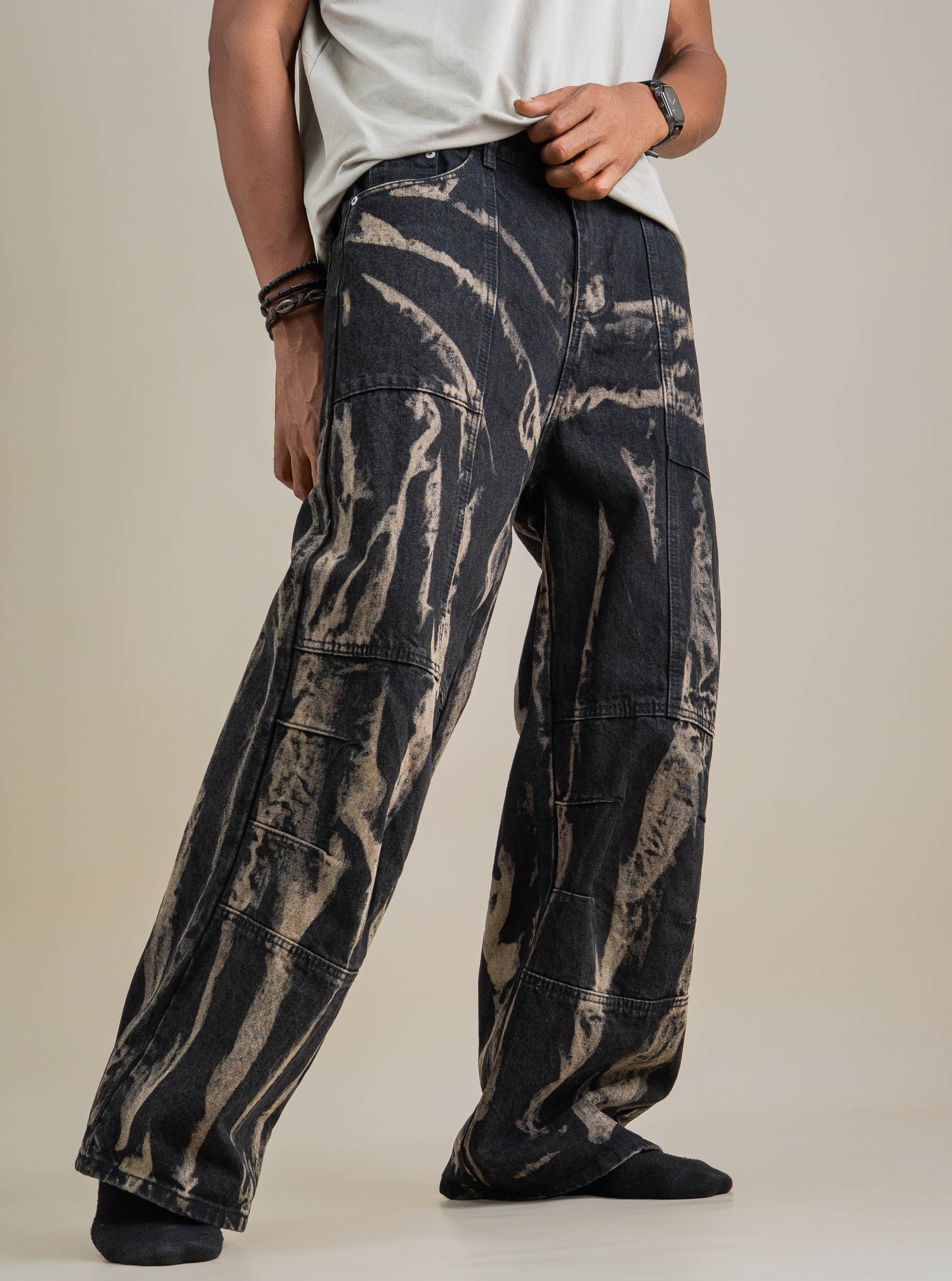 ABSTRACT MARBLE DENIM - View 4