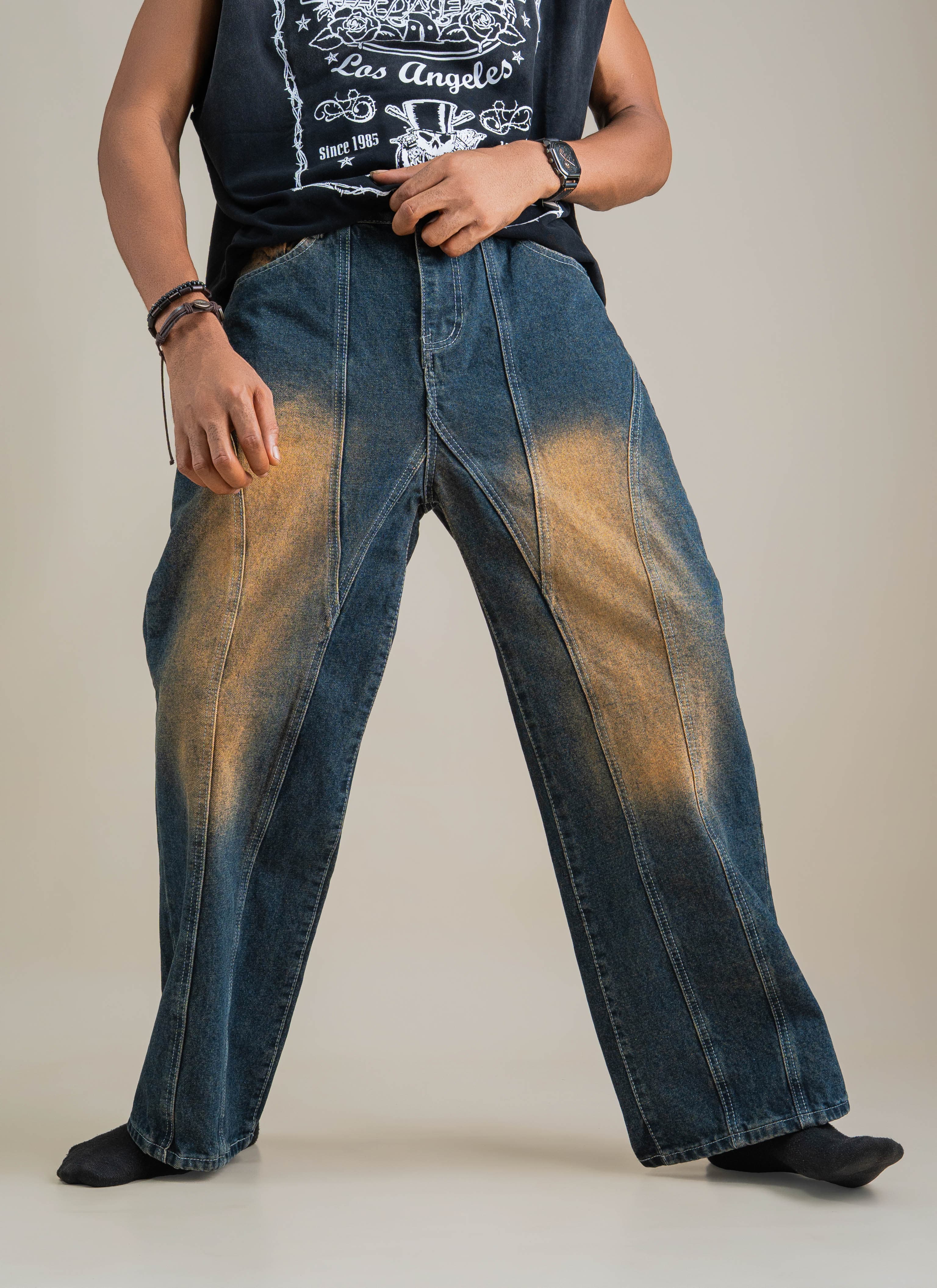 ARC PANELED DENIM