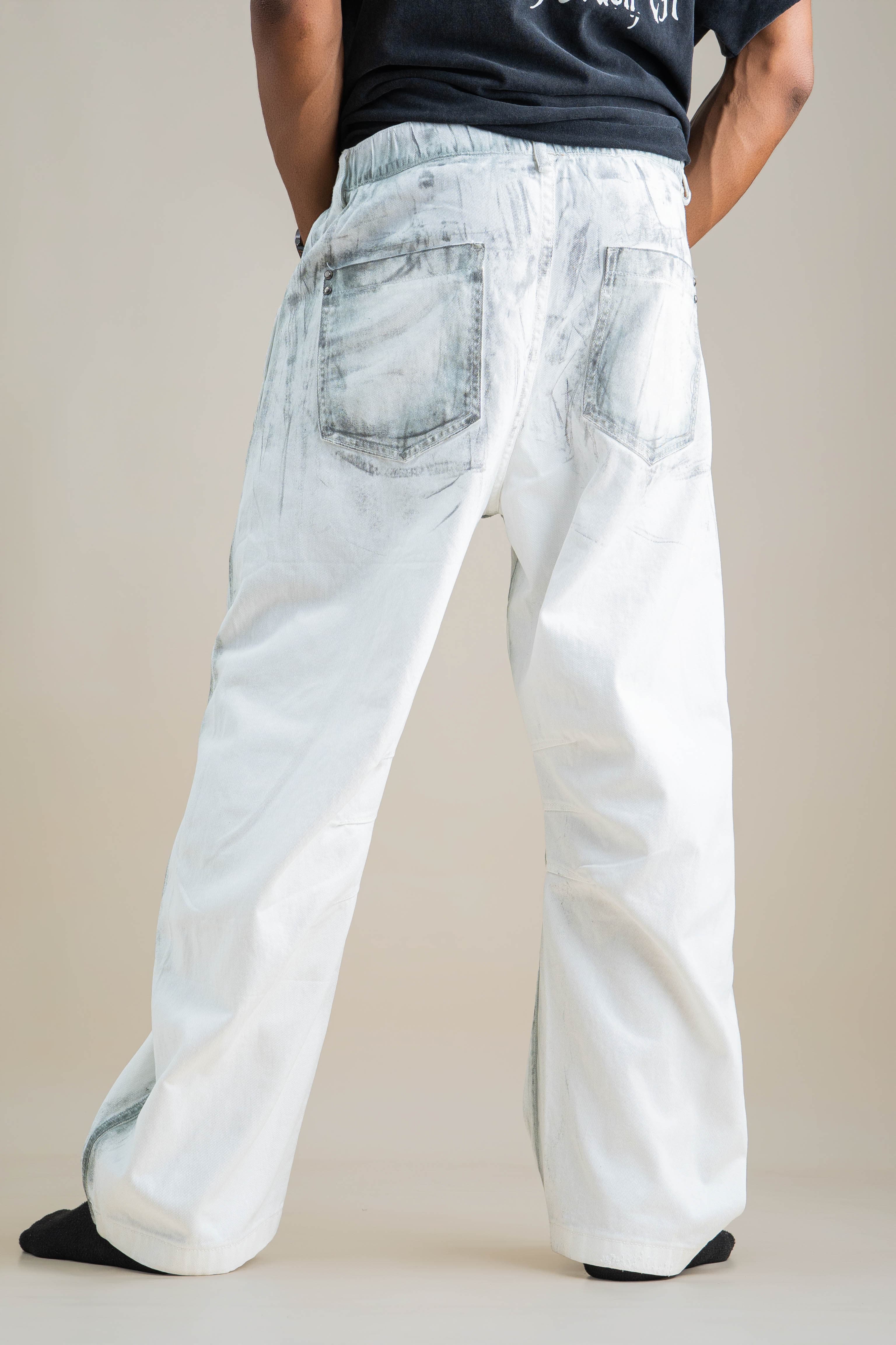 BRUSHED UP DENIM PANTS - View 3