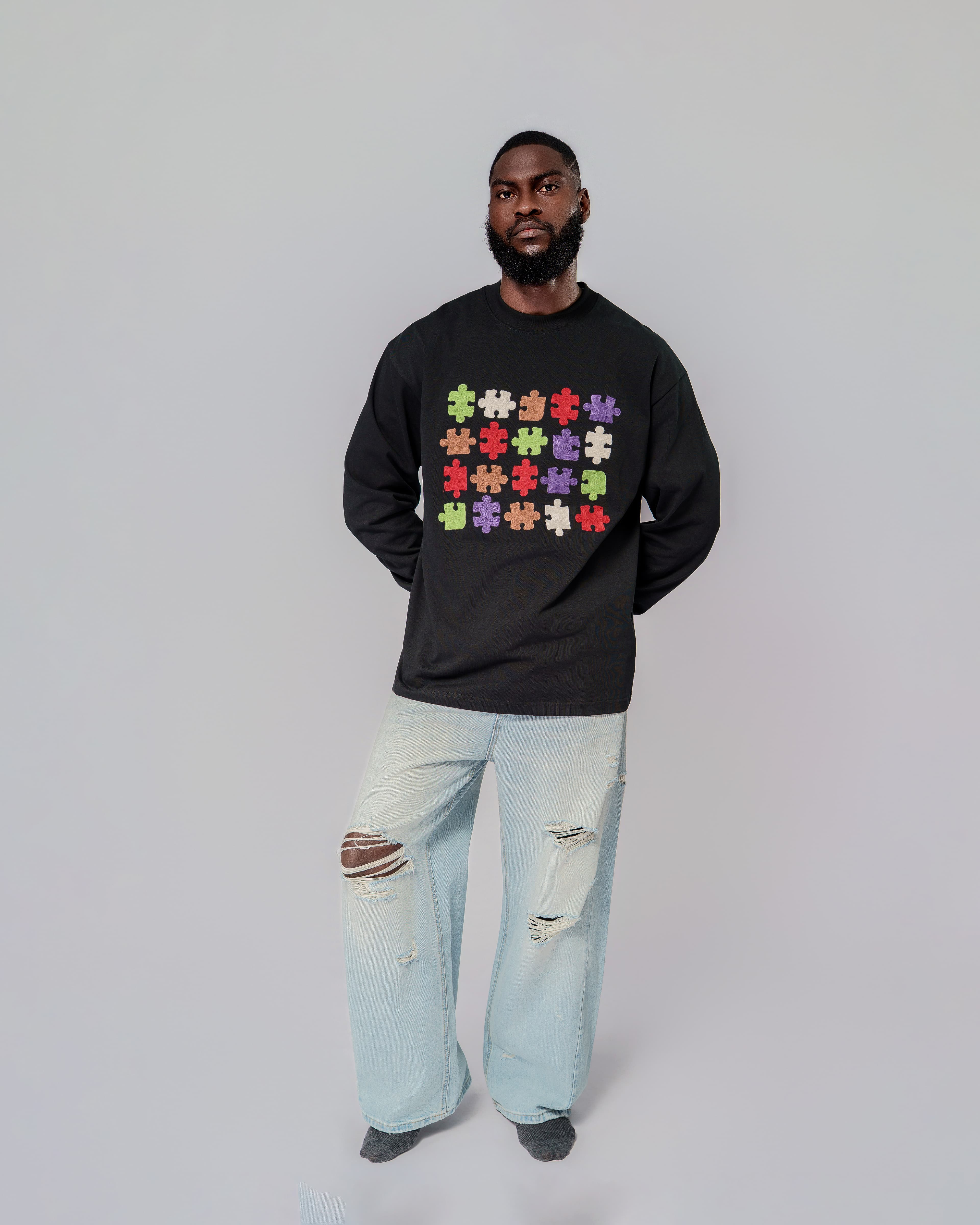 PUZZLE PIECES LS TEE