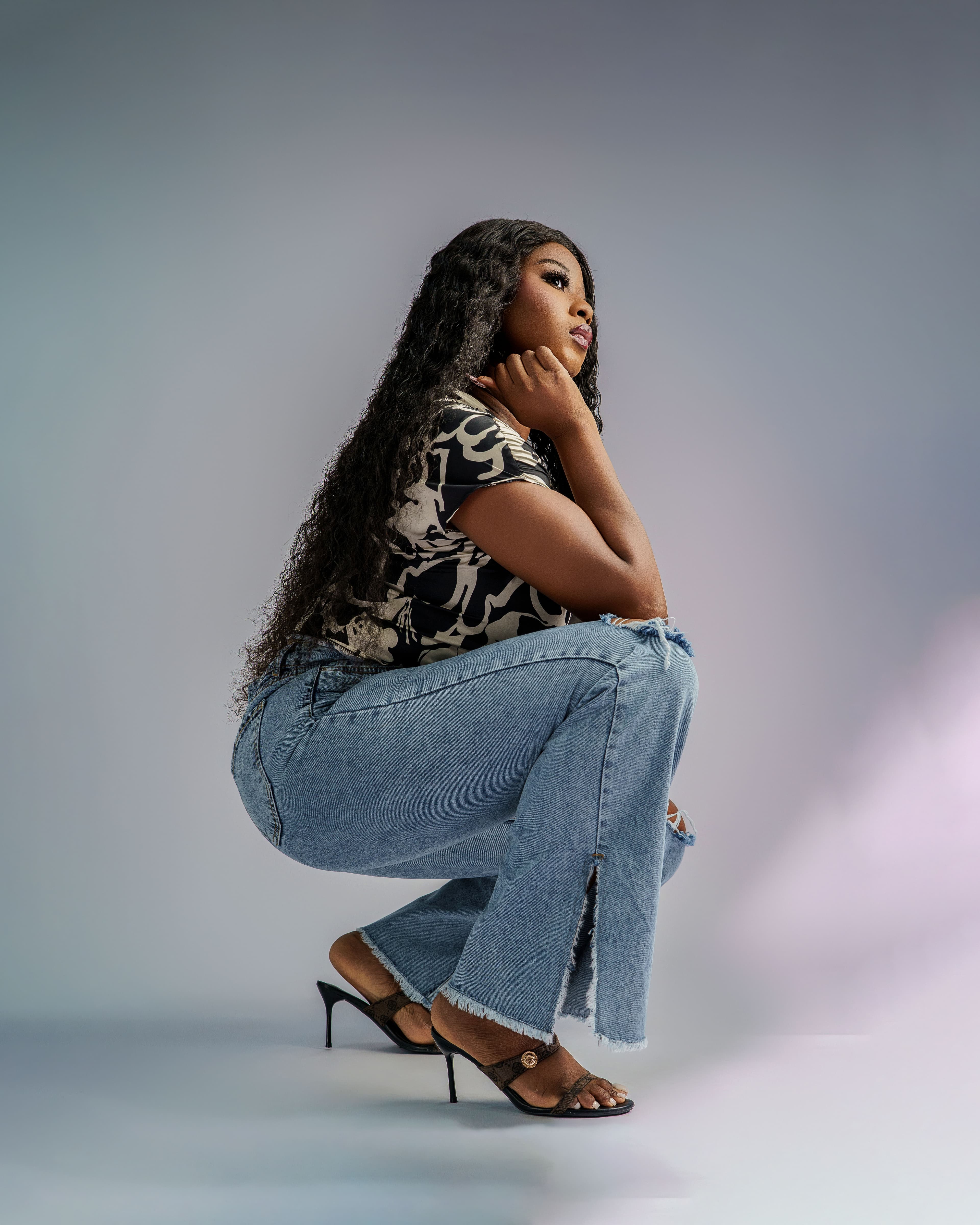 LR SIDE SLIT DENIM - View 2