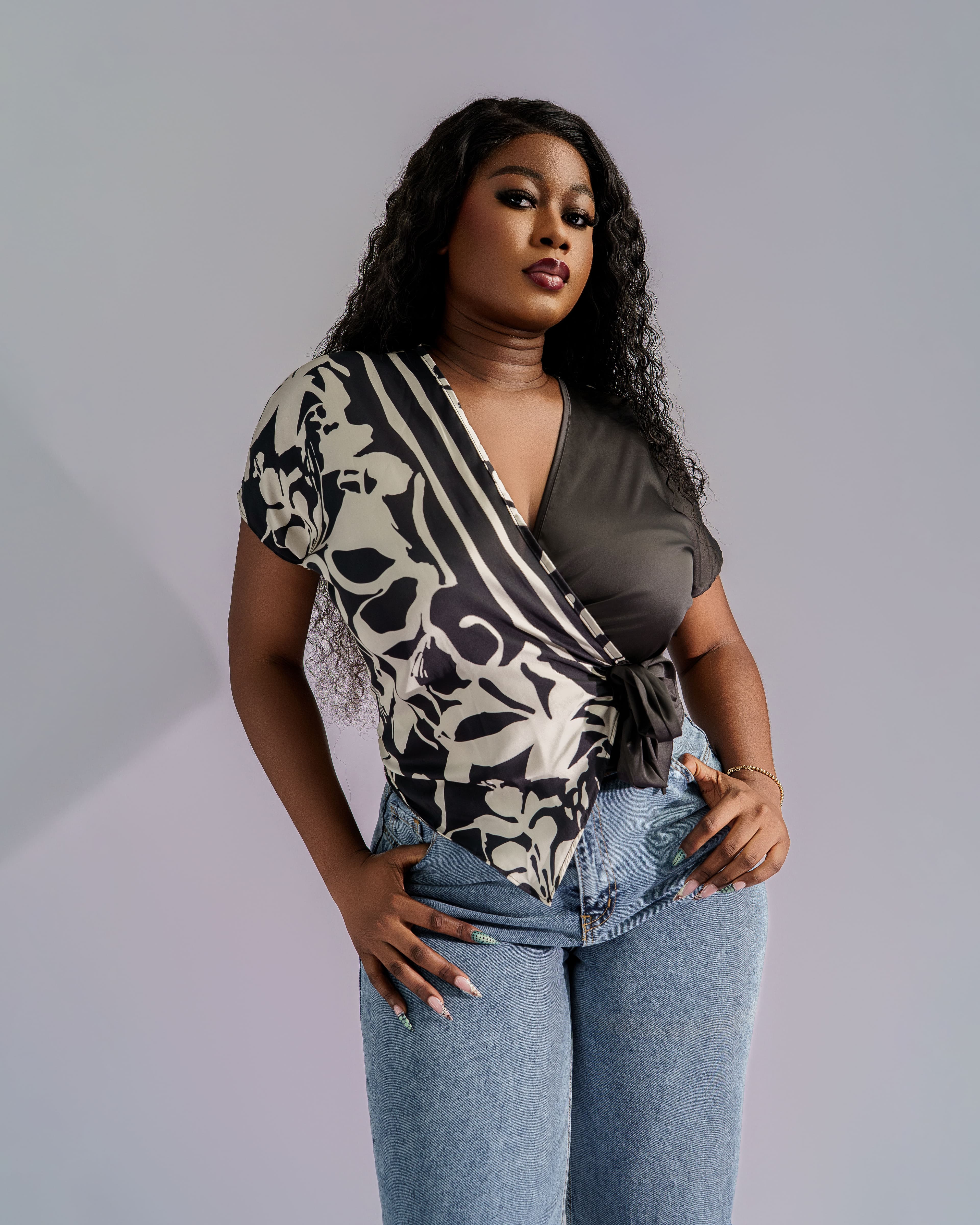 MELROSE WRAP TOP