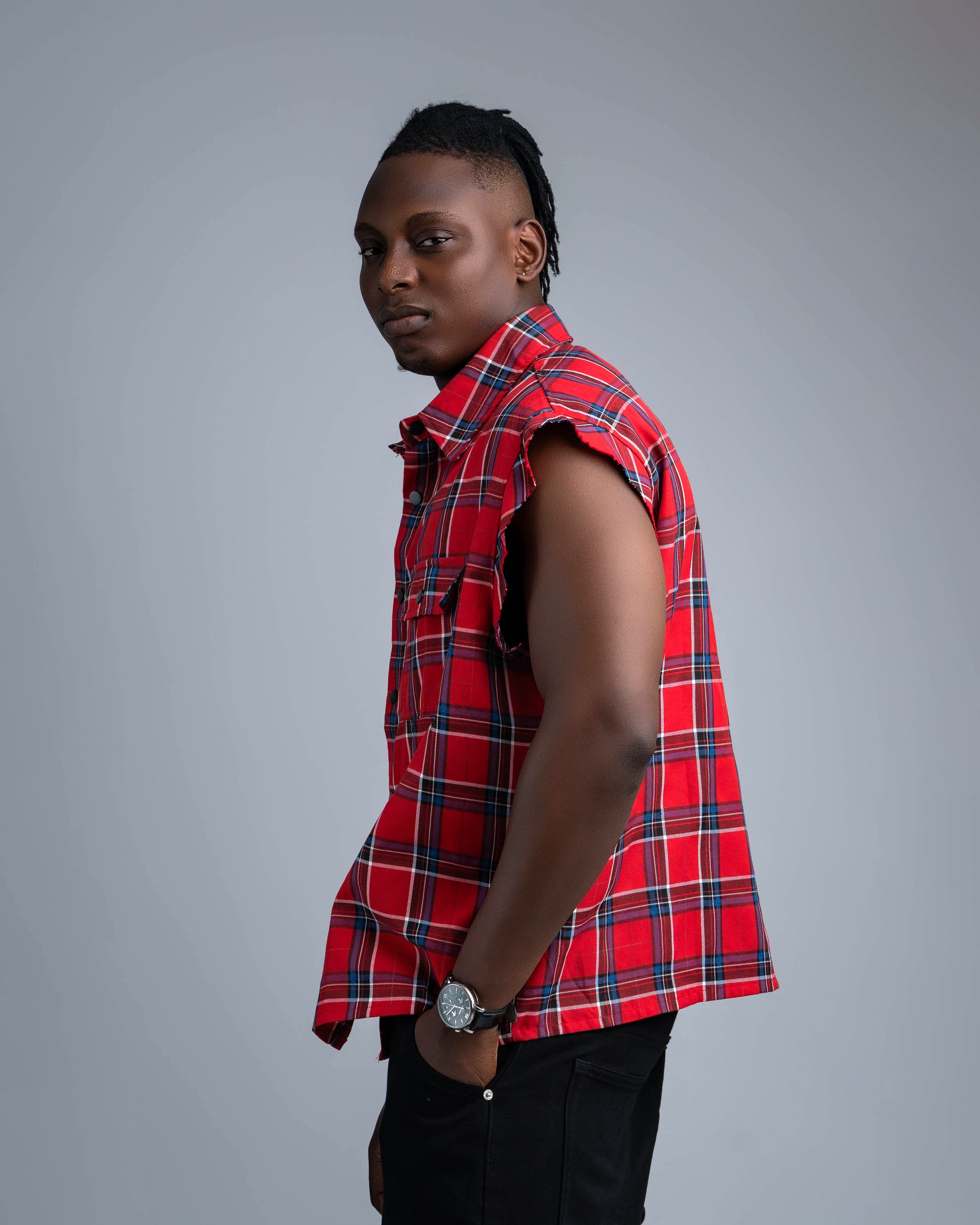 ANARCHY PLAID VEST SHIRT - View 2
