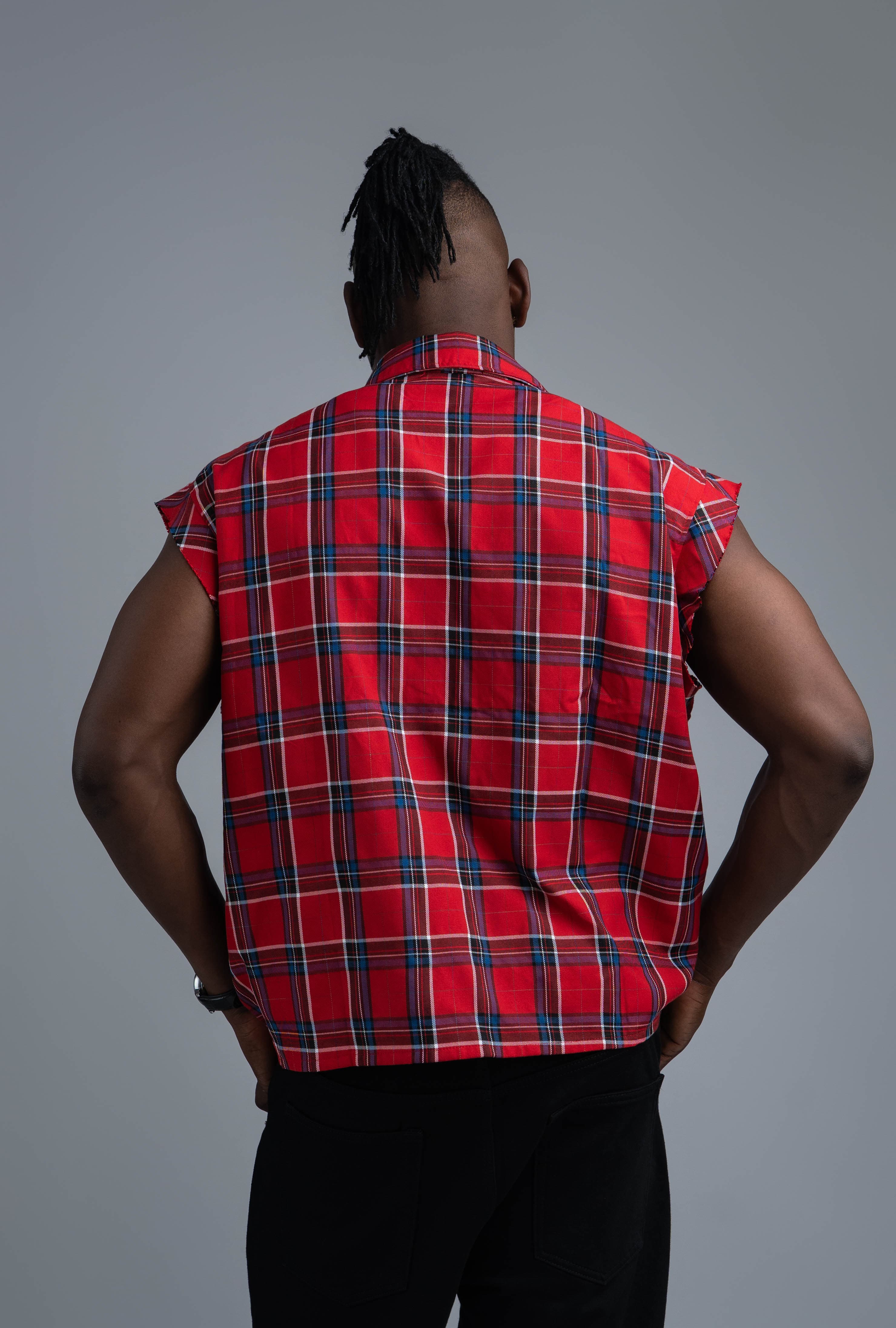 ANARCHY PLAID VEST SHIRT - View 4