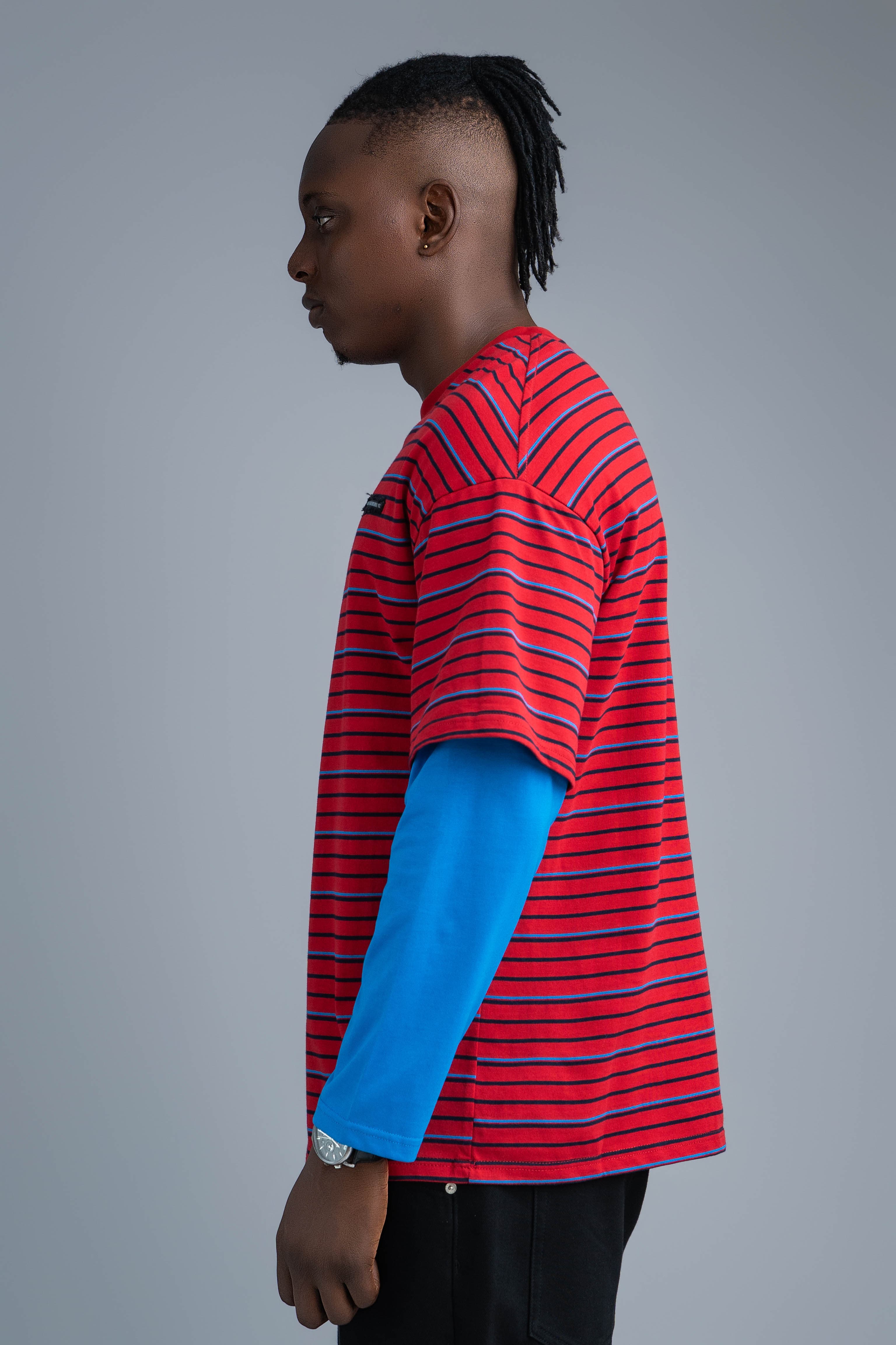 RD STRIPED DOUBLE SLEEVED TOP - View 2