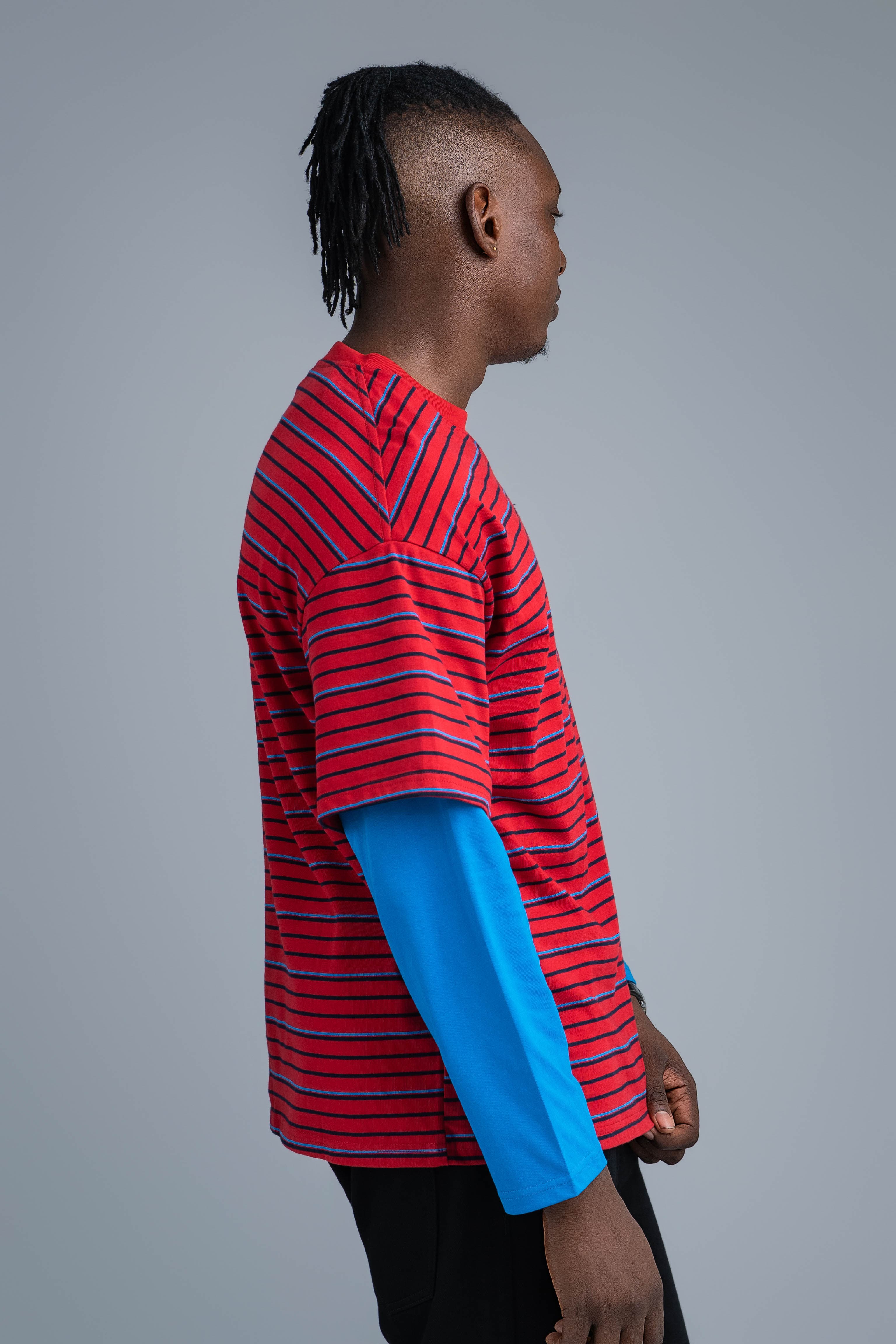 RD STRIPED DOUBLE SLEEVED TOP - View 3