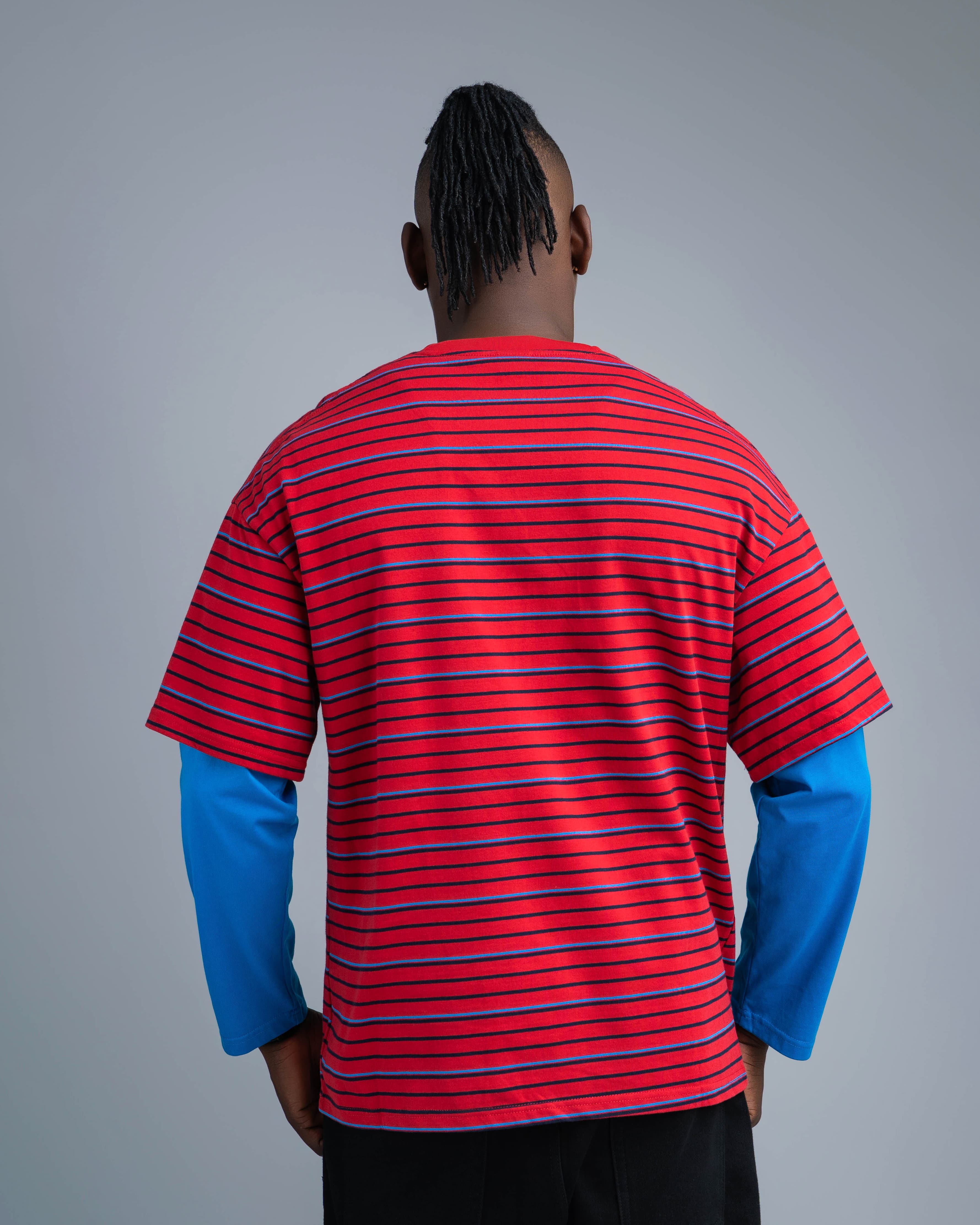 RD STRIPED DOUBLE SLEEVED TOP - View 4