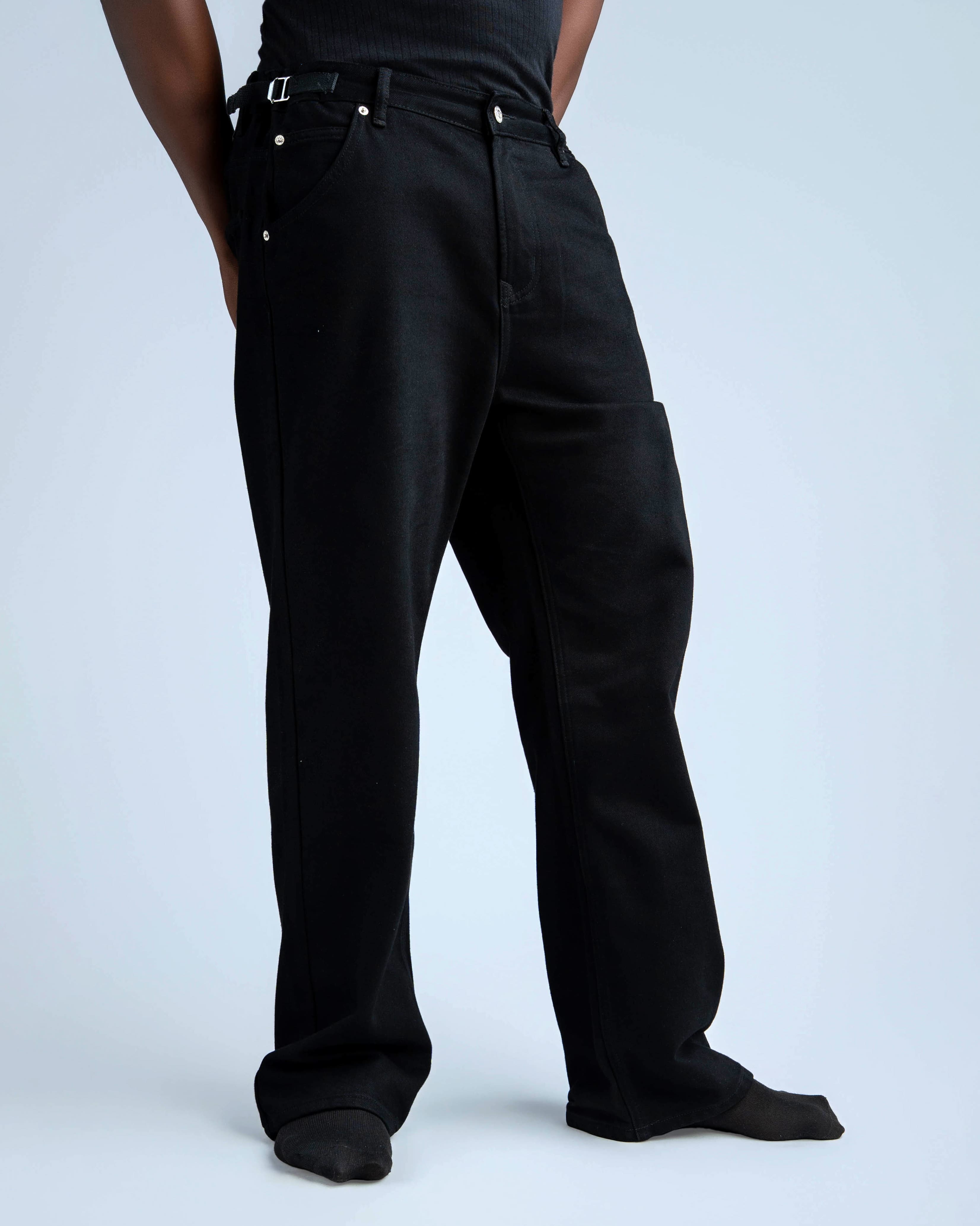 SELVEDGE BLACK JEANS - View 3
